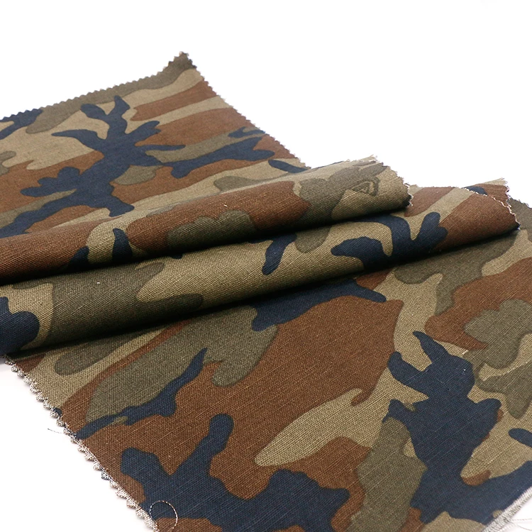 Hot New Class Natural Pro-Environment 55% Linen 45% Cotton Printed Plain Woven Fabric For Garment