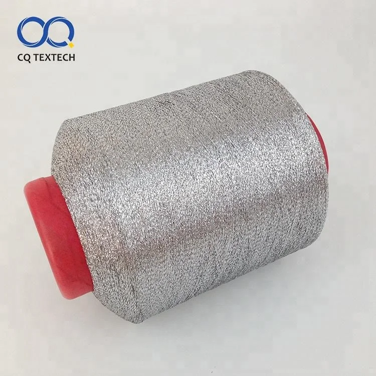 
CQ TEXTECH Free sample high strength polyester metallic yarn for knitting 