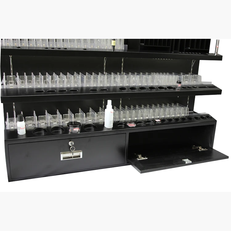 
Factory direct customized cosmetic display floor stands wall wood showcase designs retail furniture 