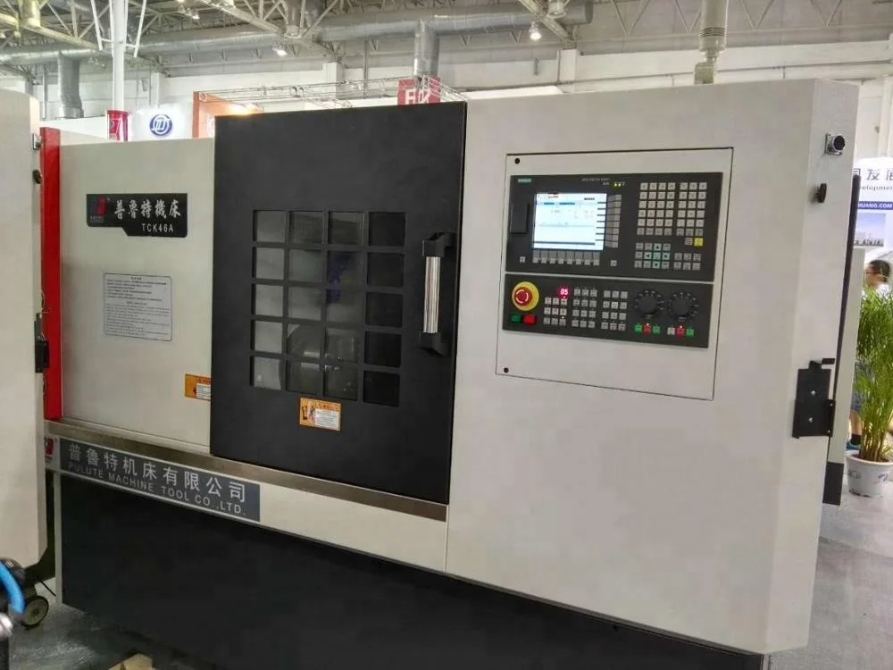 TCK46A High accuracy slant bed and linear guide way cnc lathe machine