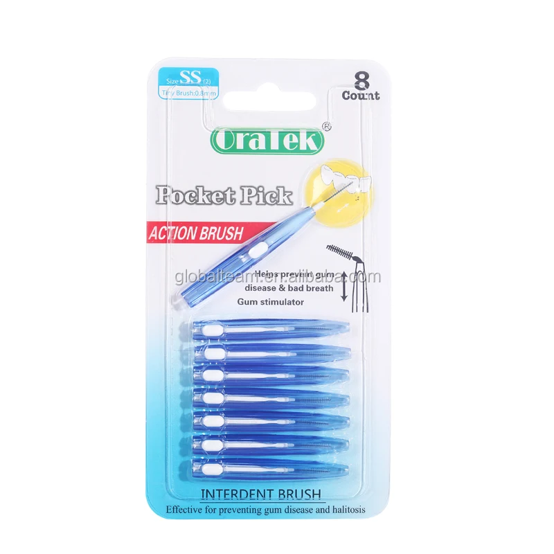 Approval Interdental Brush Toothpick With America Dupont Bristle and German Colored Wire