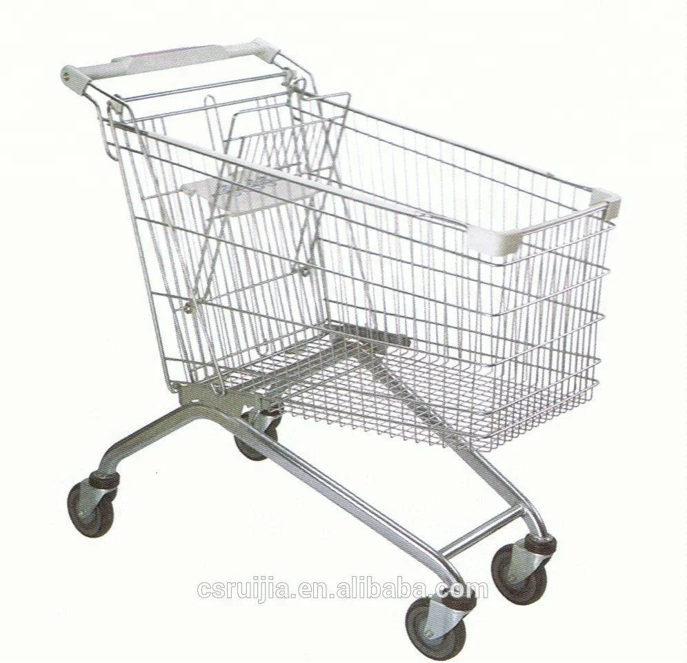 
Factory direct sale New design metallic carts supermarket trolleys with four wheels 