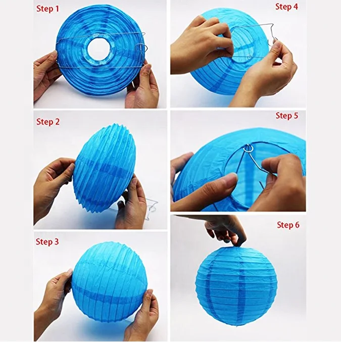 UMISS 16 Pcs Colorful Paper Lanterns (Size of 4, 6, 8, 10)  for Home , Outdoor Party, Wedding Decorations