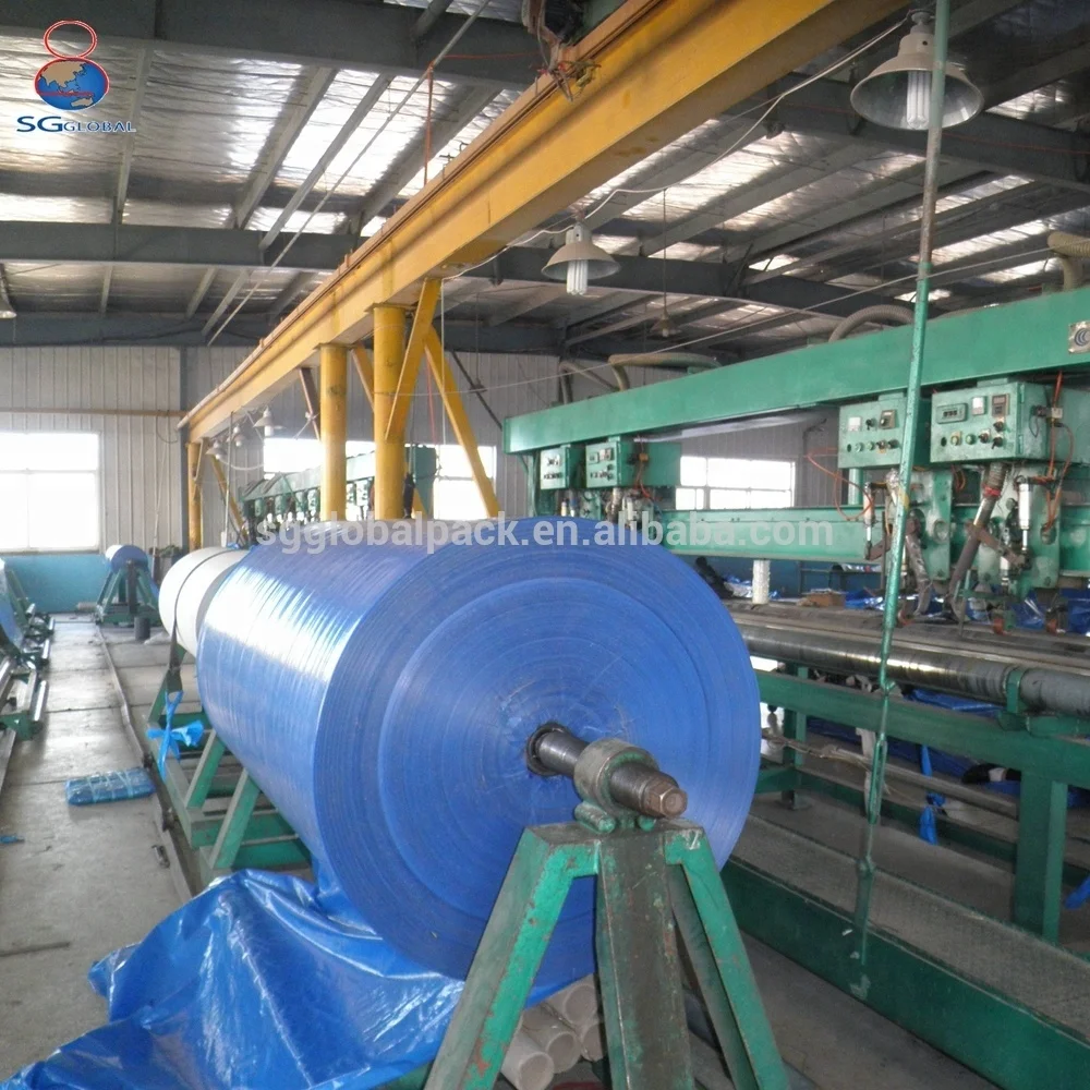 Alibaba Supplier Poly Tarp Roll Cover Lumber Wrap Waterproof Plastic PE Tarpaulin Price Per Meter Woven Fabric China Plain