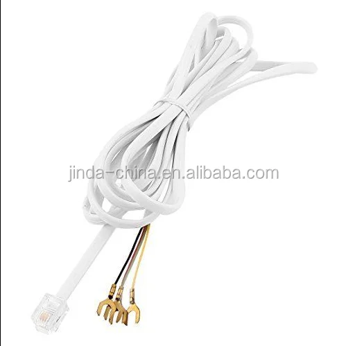 6P6C RJ11 to 4 лопатка зажим телефонный шнур Кабельный разъем