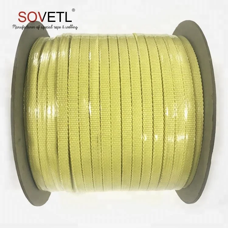 
High heat resistant insulation para aramid fiber webbing tape for glass 