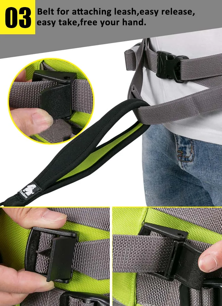 Fanny Pack Pack Neoprene Waterproof Fashion Sports Belt Hiking Running Walking Waist Bag with Dog Pet Collars & Leashes for Dogs