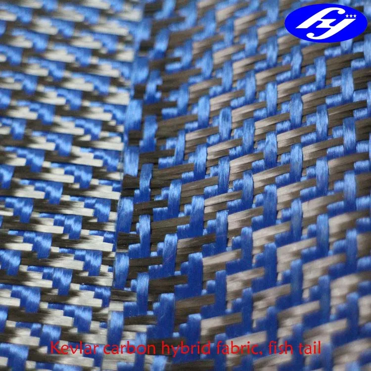 
special triangle woven carbon Kevlar hybrid fabric/cloth/rolling 