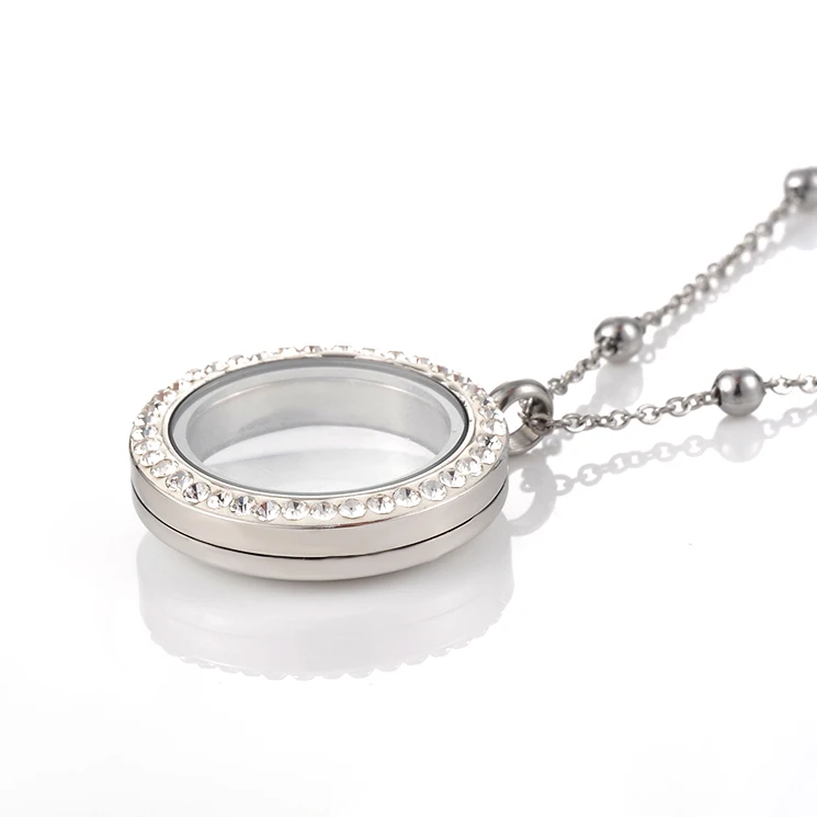New floating stainless steel locket crystal perfume the locket for 2016