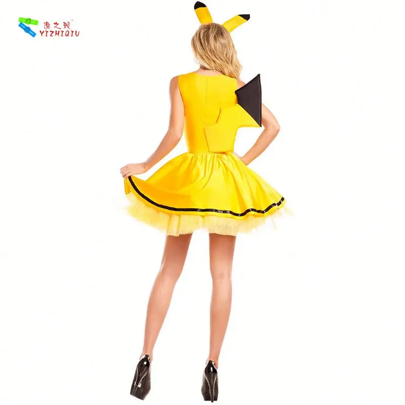 YIZHIQIU pikachu costumes cosplay costume for adult dress women