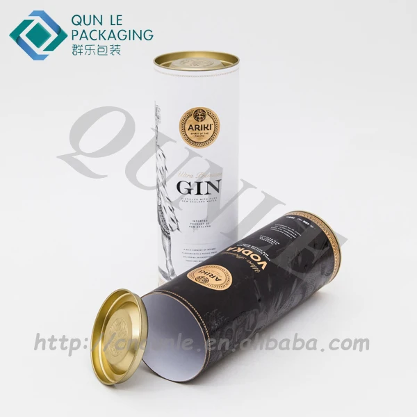 Горячего Тиснения Фольгой Штамп Цилиндр Бумажные Коробки Бутылку Шампанского, Коробки