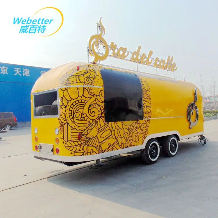Airstream remolque snack machines bbq fast food trucks fully equipped mobile kitchen coffee ice cream food trailer for sale usa