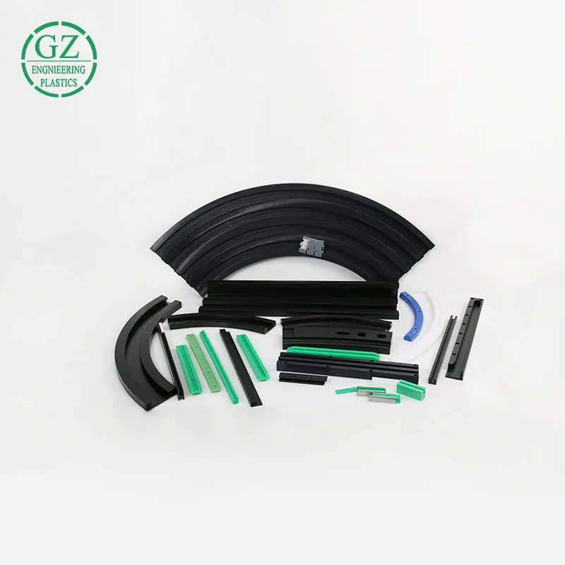 
Factory customized cnc parts green color uhmw chain guide rail conveyor roller guide 