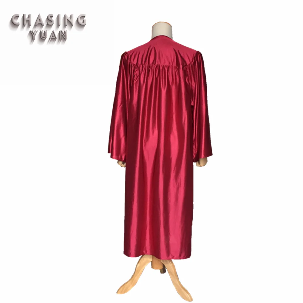 Wholesale Shiny Maroon Choir  Robes Church Gown