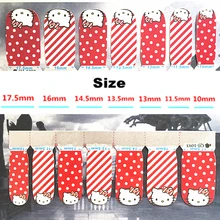 Rad white Big Head cat child Nail Arts Nail Sticker Waterproof Nail Decal Sticker Gel Polish