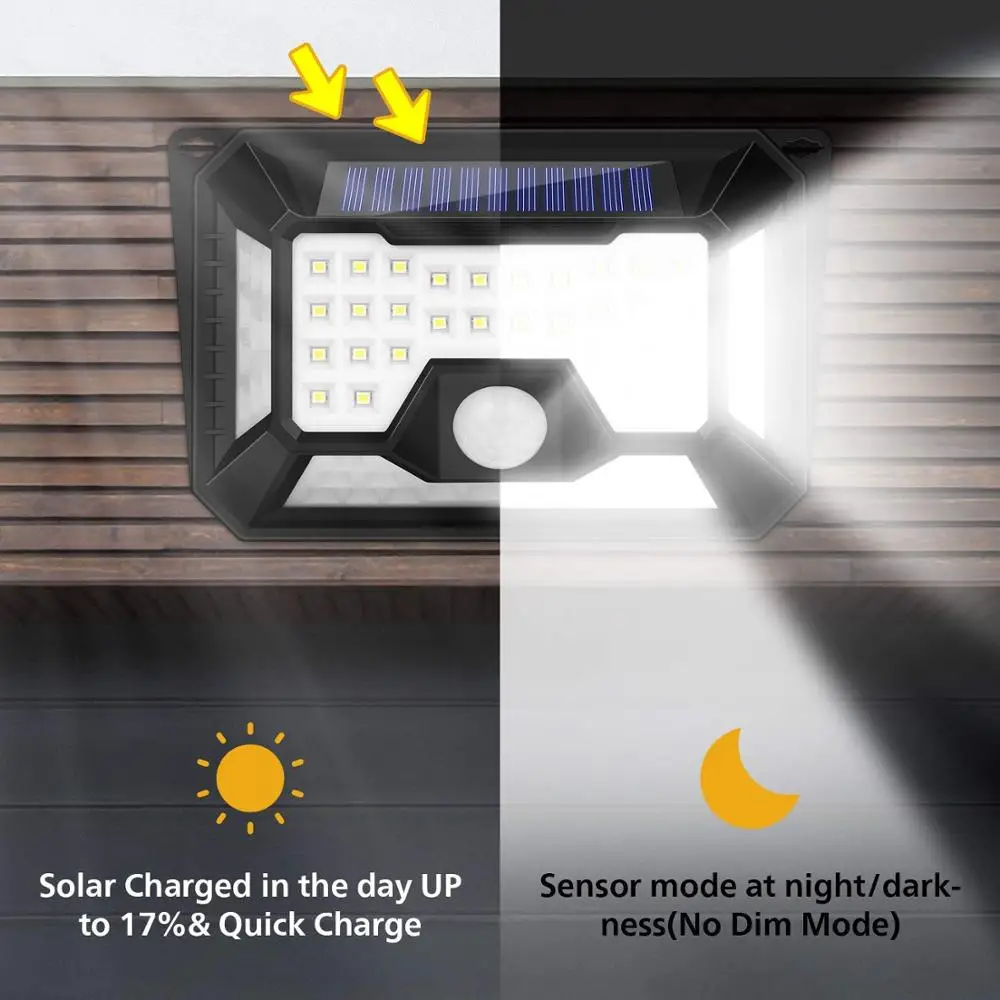 
66/136 led Solar lights Super Bright LED Security Lighting Solar PIR Human Body Motion Sensor Outdoor Garden Light 