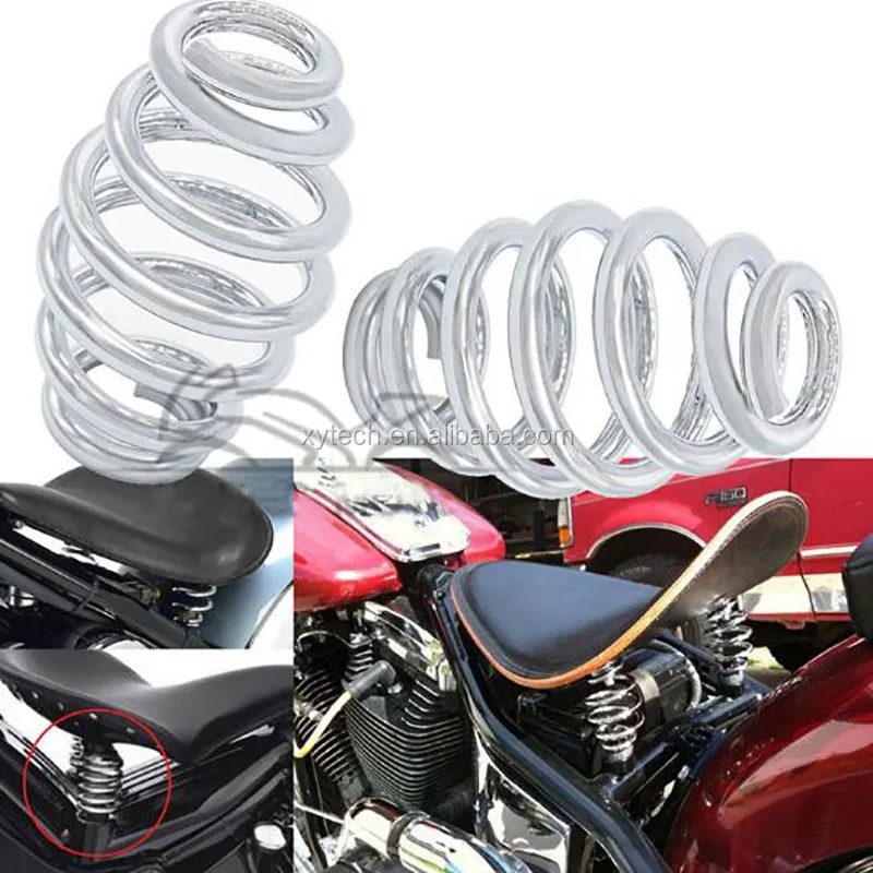 Metal Motorcycle Cushion Saddle Seat Springs Set Steel Chrome Shock Absorption