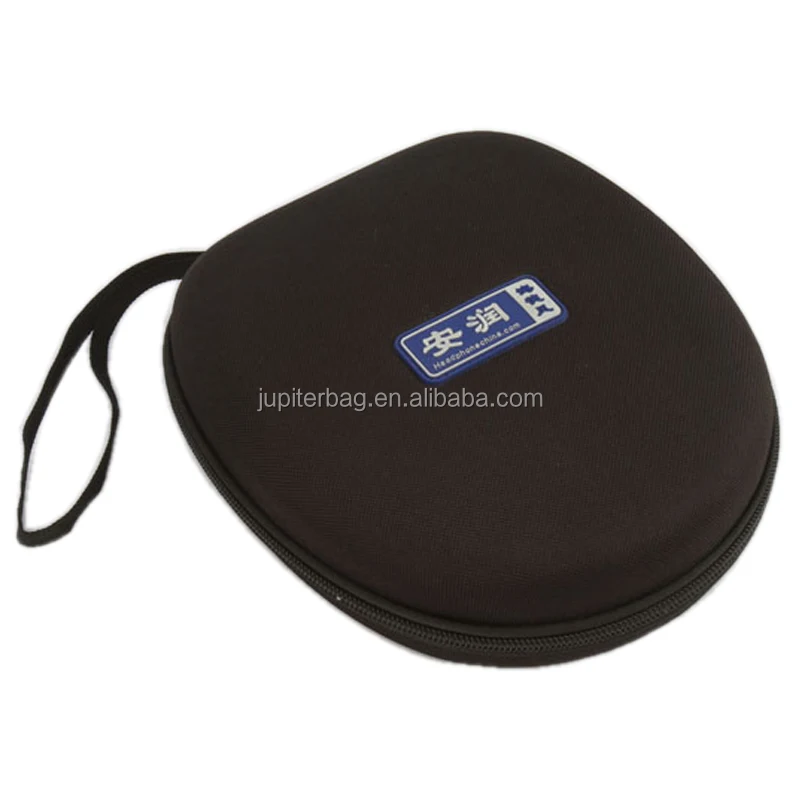 eva headphone zipper case organizer with pvc logo