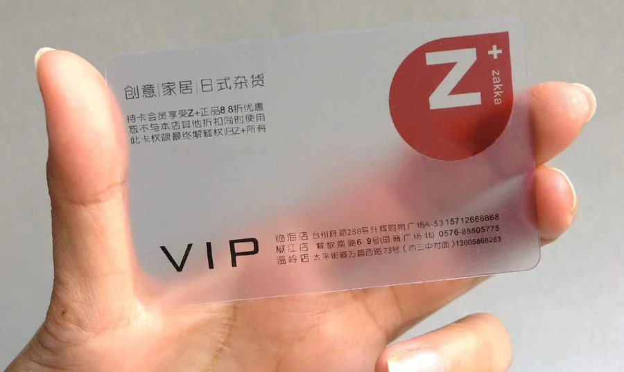 Factory price clear transparent Plastic Business Blank PVC ID Cards Format
