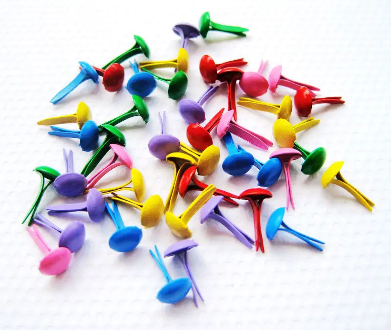 Brass Plated Paper Fastener, 1 Inch Length, 100 Fasteners per Box For Office Use