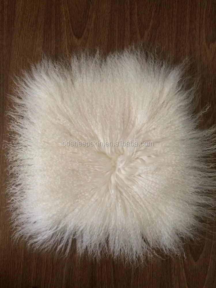 Mongolian sheep Fur Pillow New Real Tibet cushion