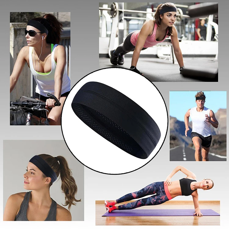 Wholesale Cheap Fashion Headband Men&Women Sweatbands Sweat Head Band for Tennis Badminton Sport Yoga