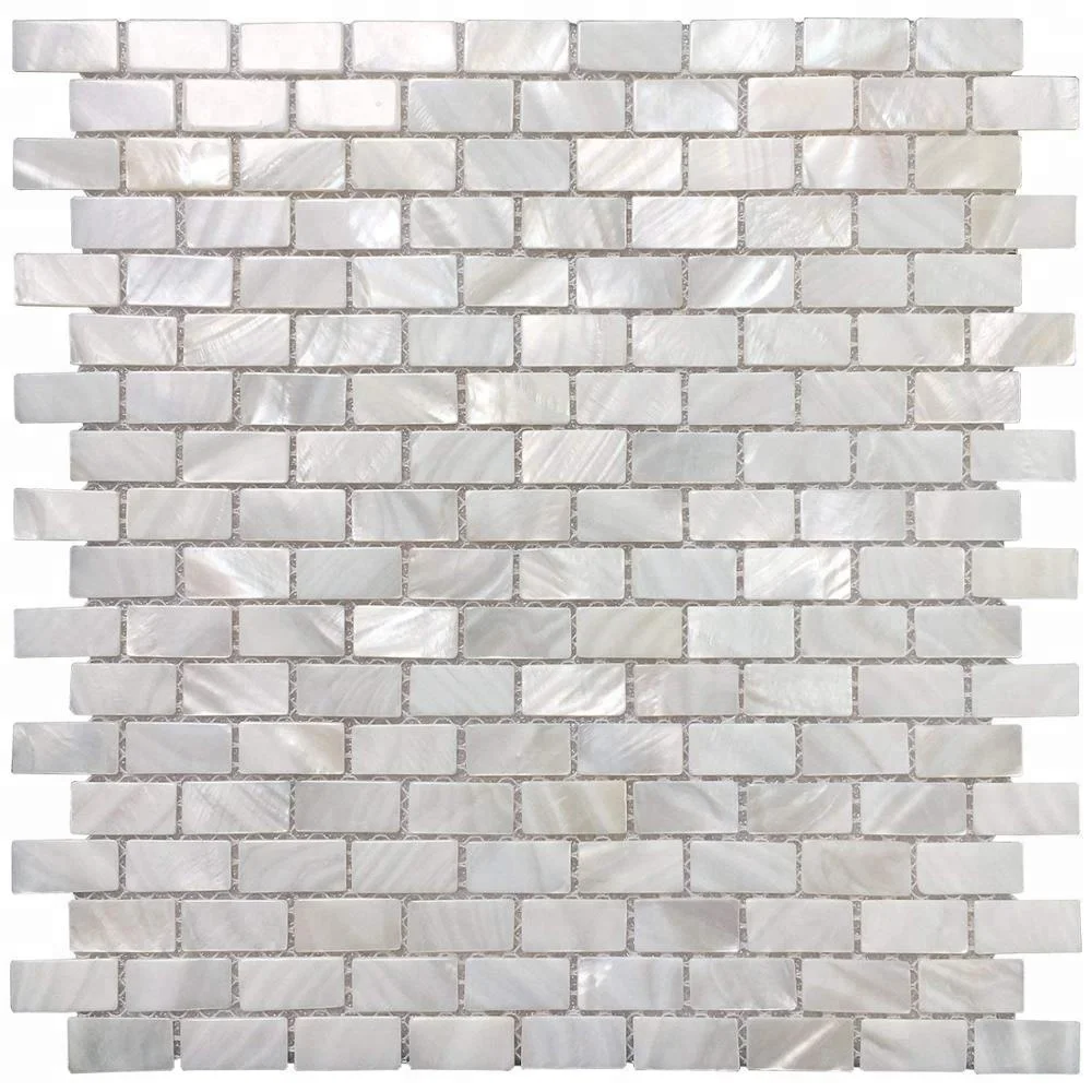 
Peel And Stick Mini Brick White Pearl Shell Tile Kitchen Backsplash Mosaic 