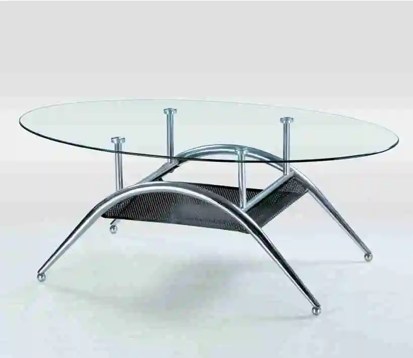 
501 Design Metal Glass Coffee Table with chrome leg 