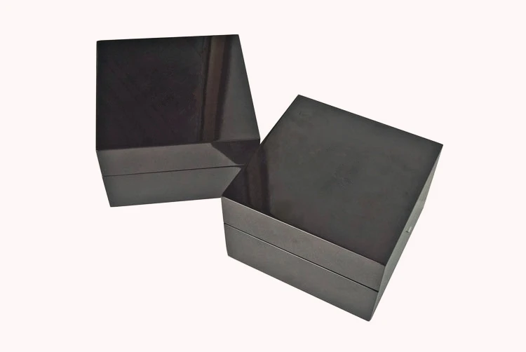 Luxury custom piano black glossy lacquer MDF wooden watch gift box for watch packaging