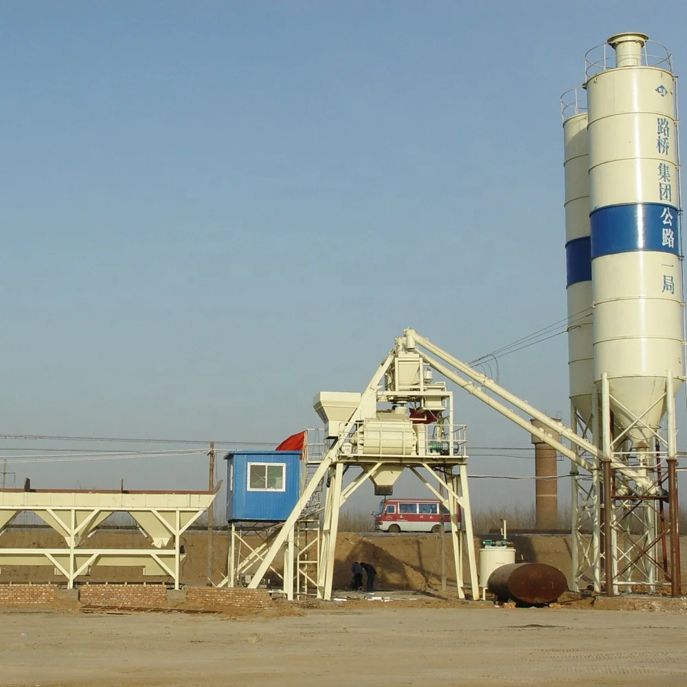 Hot Sale HZS Series Hopper Type Concrete Batching Plant  Hopper concrete mixing plant
