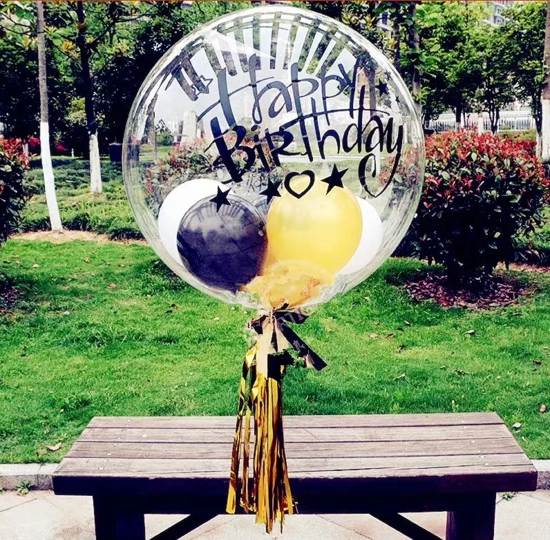 
Наклейка на воздушные шары Bobo с днем рождения, поздравляем с 18/24/36 дюймов, прозрачный воздушный шар bobo 