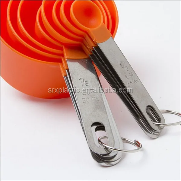 OEM 8 set unique plastic detergent power scoop, custom 2015 lanudry powder plastic measuring scoop, OEM PP measuring scoop maker