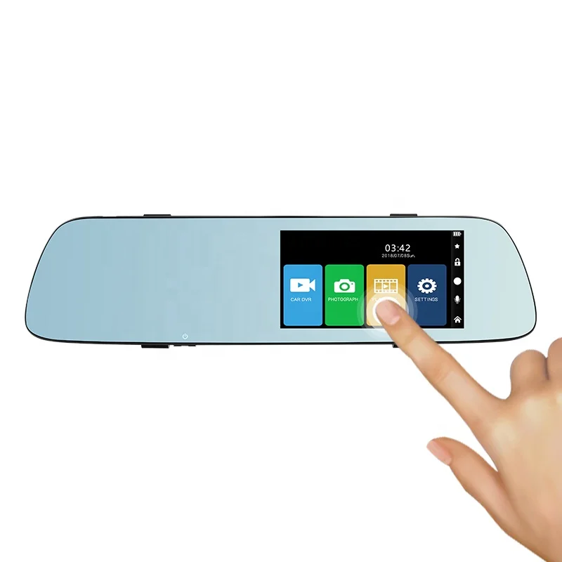 5 inch Display Rearview Mirror Car DVR Recorder Generalplus Touchscreen Car Dash Camera Auto Front and Rear View Video Recorder