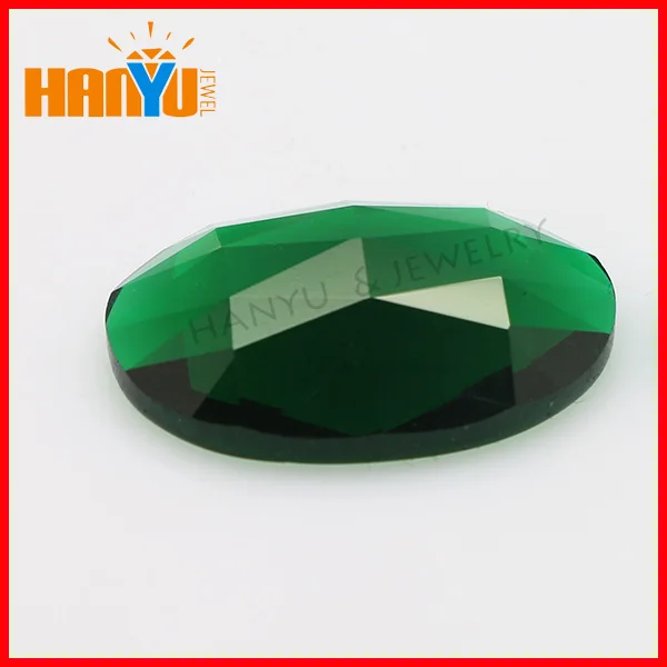 13*18 мм Изумрудно-зеленый плоским дном checker вырезать большие стеклянные камни