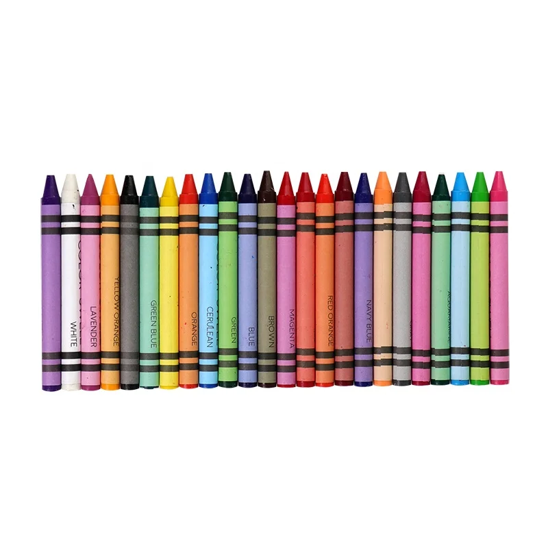 
Regular Size Art Gift Kids Child Safety 24 Assorted Crayon Colour 