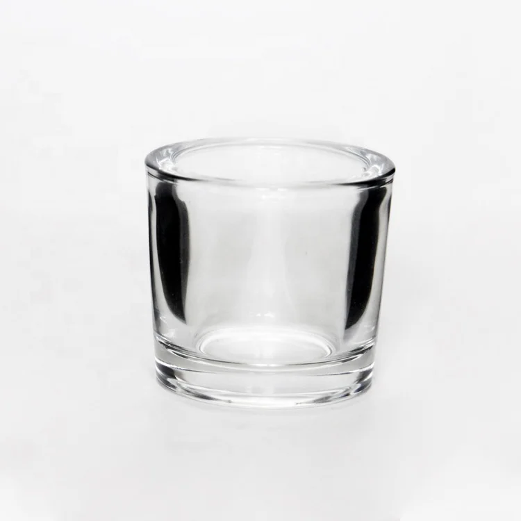Hot sale empty thick wall glass candle jar votive glass candle holders for scented soy wax paraffin candle making necessaries
