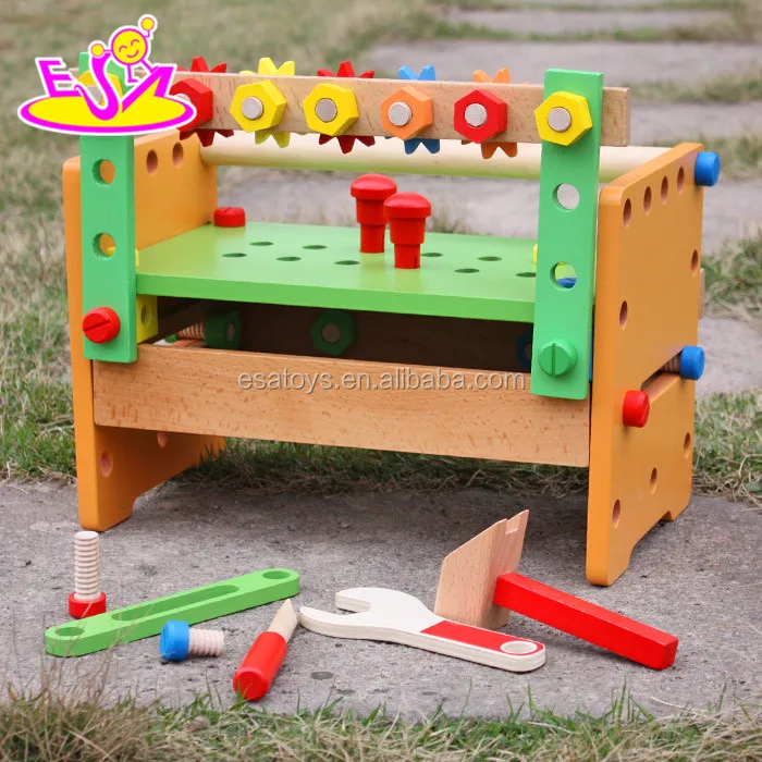 New Fashion DIY Educational Tool Toys,Colorful wooden tool box toy for kids,Hot sale wooden tool toy for children W03D055