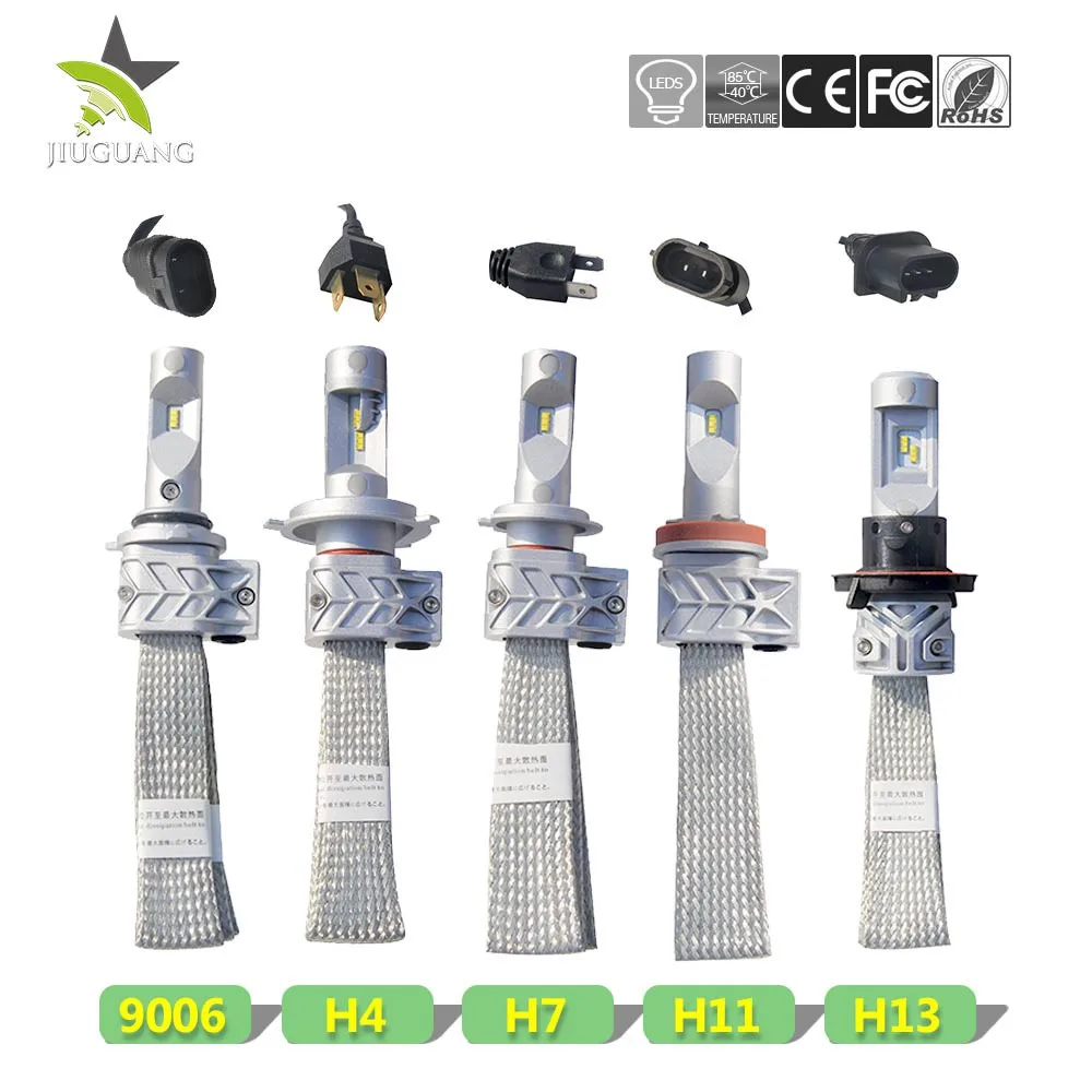 Система Охлаждения Медной Ленты 4000Лм H4 H7 H11 H13 9005 9006 9007 Дальний Ближний Свет Светодиодные Лампы