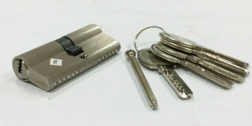 Security solid brass mortise lock cylinder,  Hyland OEM 45mm  half cylinder, one side open door lock cylinder