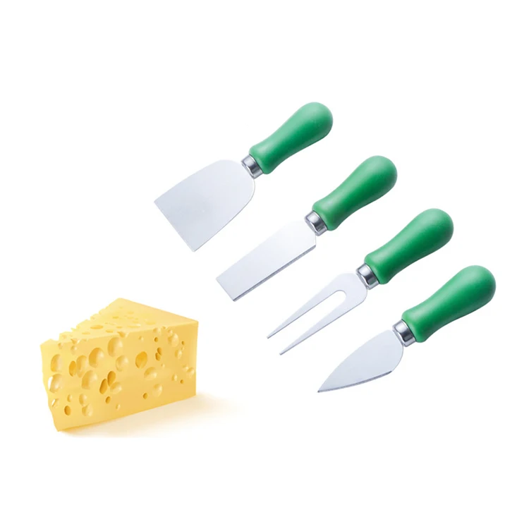 China Factory Supply Baking Tool 4 Pieces Set Cheese Knives With PP Handle Steel Stainless Cheese Slicer Cheese Cutter
