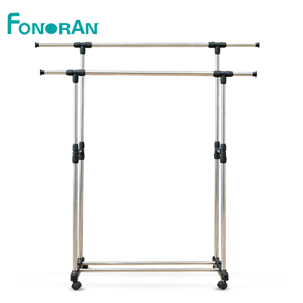 Malaysia double pole portable stand drying hanger for wet clothes