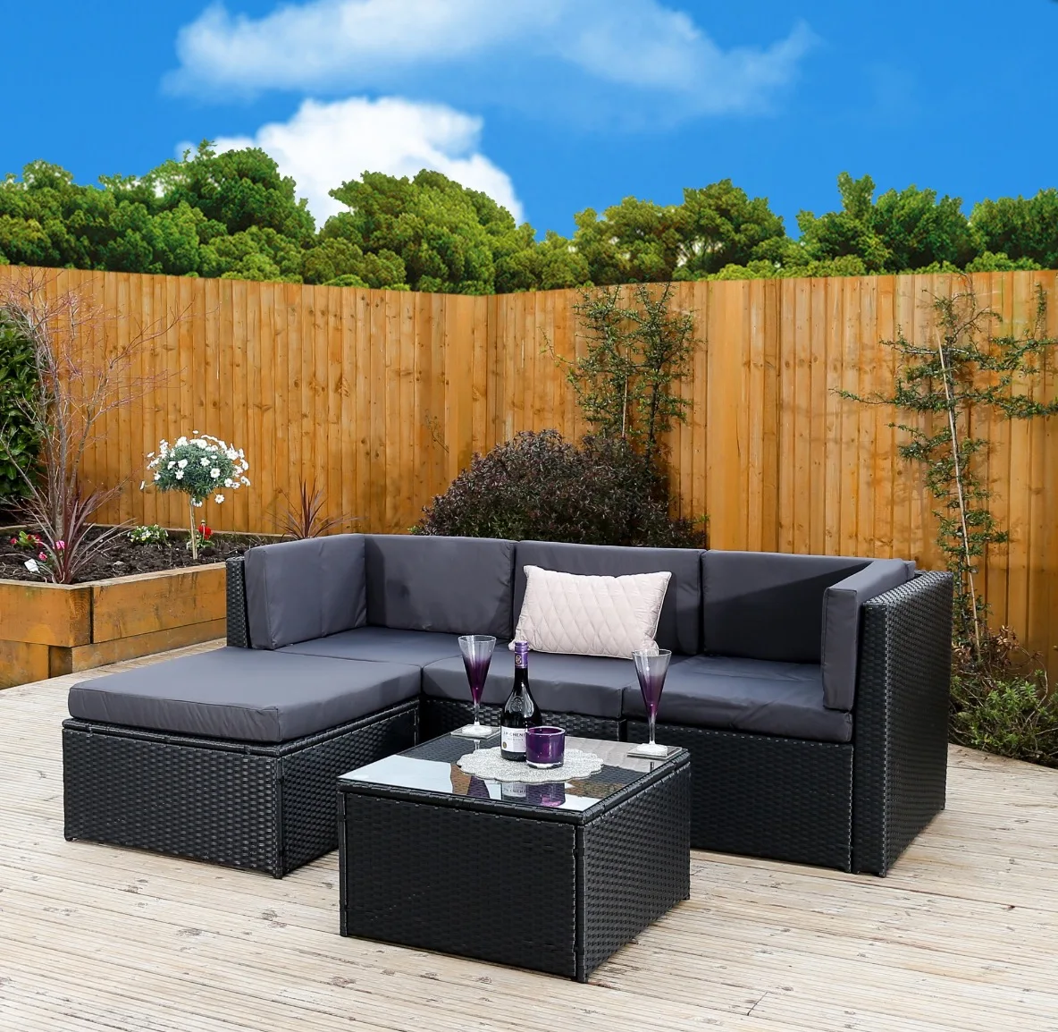 Недорогой уличный плетеный диван со стальной рамой для любой погоды, садовая мебель из ротанга, диван Harbo