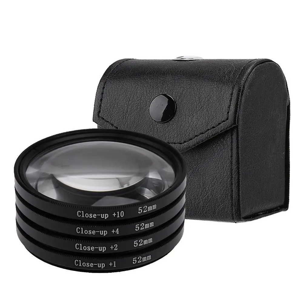 52mm 67mm 72mm 77mm Macro Close-Up Filter Set +1 +2 +4 +10 Lens with Pouch Macro Lens Filter Kit for   DSLR Camera