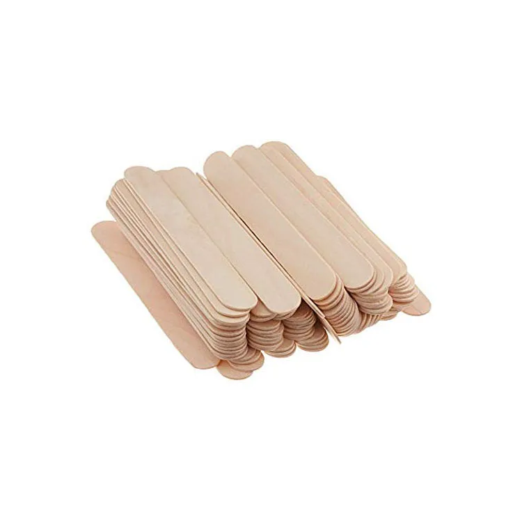 Wholesale custom disposable eco-friendy cosmetic depilatory hair removal wooden waxing spatula sticks for Beauty Salon