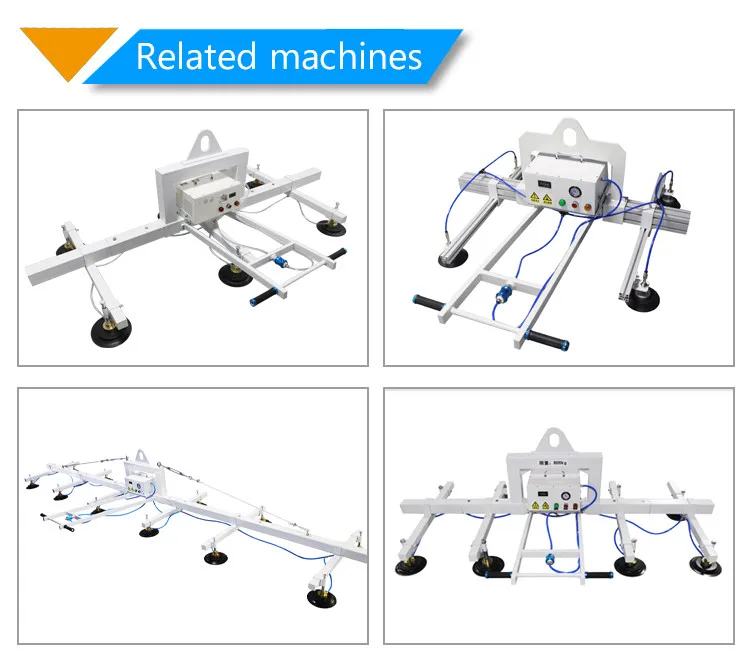 By air suction cup Multi models slab lifter sheet metal laser cutting loading lifting equipment for granite