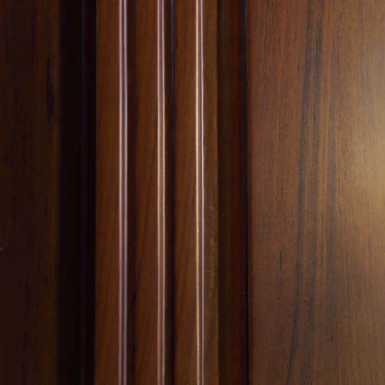 Prettywood Villas Exterior Custom Design Main Entrance Carved Timber Solid Wooden Doors