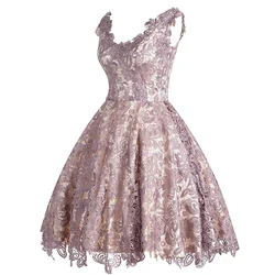 2019 г., милое короткое Кружевное цельнокроеное вечернее платье в западном стиле для девочек