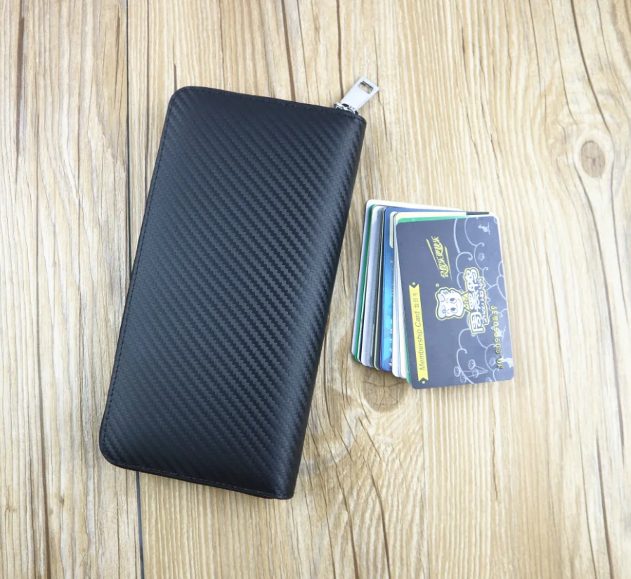 Amazon Hot Sales Carbon Fiber Wallet Long Men Wallets Factory on Sales online Free Shipping