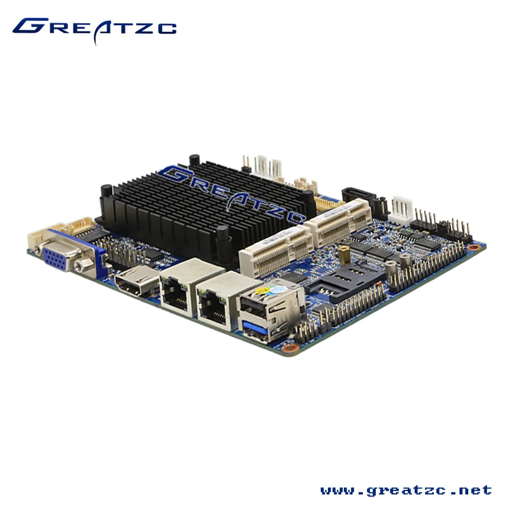 ZC35-EN2807DL Fanless Dual Ethernet Lan Ports Mini Industrial Motherboard With GPIO  LPT DC 12V Mainboard Support Double Display