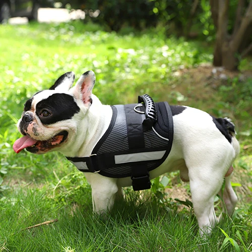 soft safety adjustable reflective pet dog harness vest custom, no pull dog harness with handle for outdoor training walking